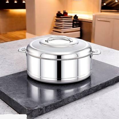 PATALSEVA 2500 Hot Box for Kitchen | Hot Pot for Roti-Rice-Gravy-Curry | With Steel Lid Serve Casserole