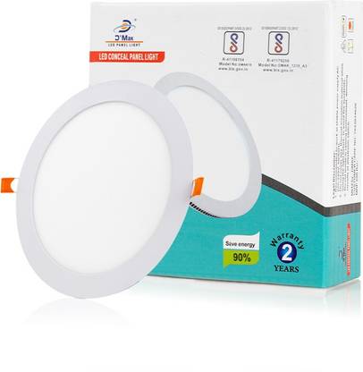 D'Mak 15 Watt LED Warm White (Yellow) Conceal Light Pack of 1 Recessed Ceiling Lamp