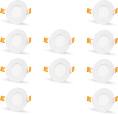 D'Mak 4 Watt White, HOT! Ultrathin design slim round panel light LED dimmable ceiling recessed grid downlight (Pack of 10 Pcs) Recessed Ceiling Light Ceiling Lamp