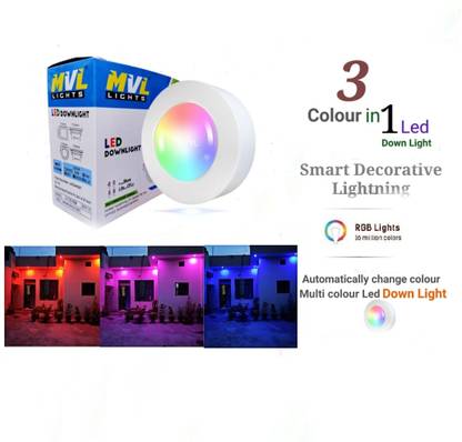 MVL 6 Watt Decorative LED Round Surface Panel Light, Ceiling Light Ceiling Lamp