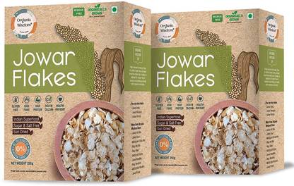 Organic Wisdom by Organic Wisdom Jowar (Sorghum) Flakes| Gluten Free | Rich in Protein & Fibre | Sun Dried Box