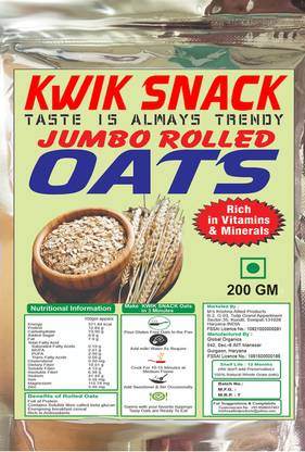 kwik snack by Kwik Snack JUMBO ROLLED OATS IN REUSABLA POUCH Pouch
