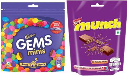 Cadbury Gems Chocolat & Munch Chocolat Fudges