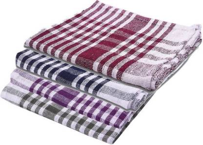 CLEANSKY Kitchen Cleaning Cloth Multipurpose Kitchen Towels Cotton Dish Napkin Pack 4 Wet and Dry Cotton Cleaning Cloth