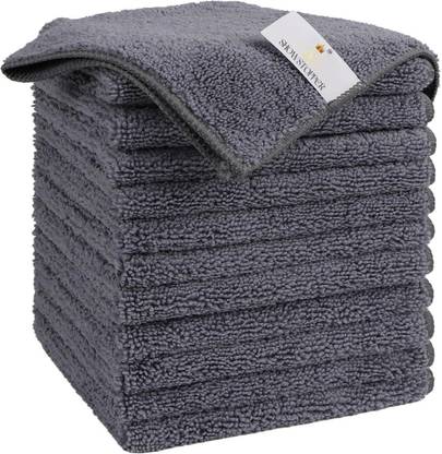 SHOWSTOPPER Reusable & Durable Grey 40X40 CM Wet and Dry Microfiber Cleaning Cloth