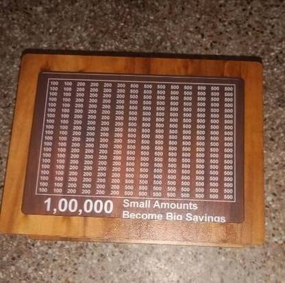BHVMEY Plan and Save with Wooden Budget Board – ₹1.2 Lakh Challenge Coin Bank