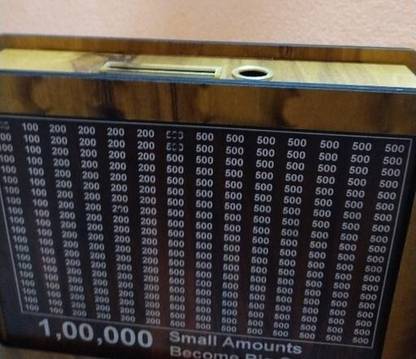 Nafhotoz Wooden Challenge Bank – Visual Saving Tool with Reusable Marker Coin Bank