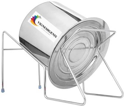 Vigneshgenix Cooked Rice strainer stand, Hands free Rice Drainer Stand 0 L capacity 30 cm diameter