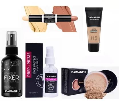 DAIMANPU Makeup Combo 5 of Matte and Glow kit, Waterproof and Full Coverage