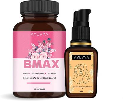 Ayuvya Bmax Ayurvedic 60 Capsules & BBF Oil for Women 50 Ml