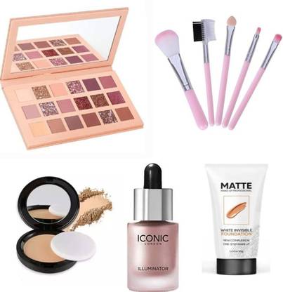 TUMR NUED MULTICOLOR EYESHADOW PALLETE WITH ALL IN ONE FACE MAKEUP COMBO PACK