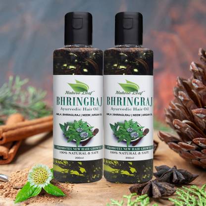 nature leaf Bhringraj Ayurvedic Hair Oil For Hair Loss & Dandruff Hair Oil