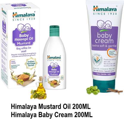 HIMALAYA Baby Cream & Mustard Oil 200ML