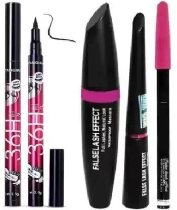 huemic Eye makeup combo 2in1 Mascara,1kajal,2eyeliner