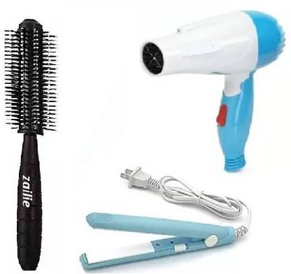 Zailie Round Mini Comb+ 1290 Dryer +Straightener
