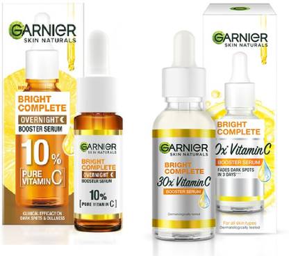 GARNIER Bright Complete Vitamin C Day Serum-15ml And Overnight Serum-15ml