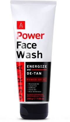 USTRAA Power  Energize & De-Tan | Effective Tan Removal | Recharge & Refresh Face Wash
