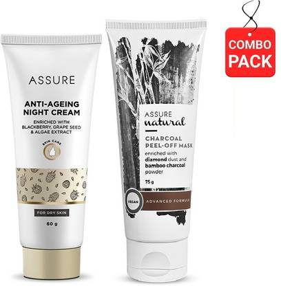 Vestige Anti-Ageing Night Cream Enriched with fruit extract, Natural Charcoal Peel -Off Mask,enriched with diamond dust