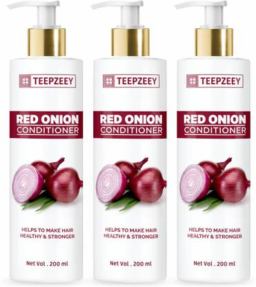 Teepzeey Everyday Hair Conditioner 220ml - Sulphate And Paraben Free Conditioner For Curly, Wavy ,dry And Frizzy Hair With Onion Extract (Pack Of 3)