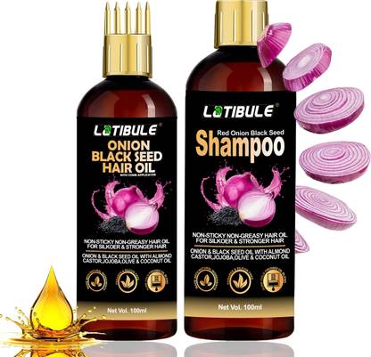 Latibule Red Onion Hair Oil shampoo 30 Oils and Extracts Argan Bhringraj Almond Oil