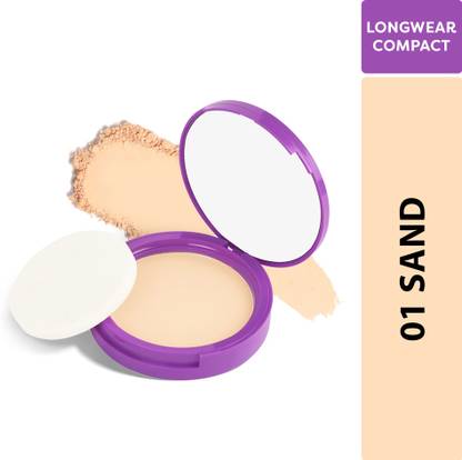 SUGAR POP Longwear Compact 01 Sand | UV Protection | Pore Minimizing | Medium Coverage Compact