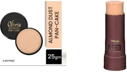 Olivia Pan Cake Shade No. 26 And Pan Stick Shade No 5 - Pack of 2 Concealer