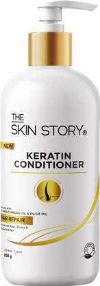 The Skin Story Keratin Smooth Conditioner For Dry Frizzy Hair, Soft Silky Shine, Damage Repair