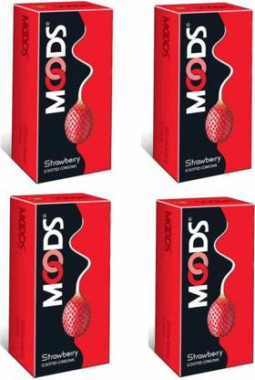 MOODS LuvStock Dotted & Strawberry Flavored Condoms For Men Condom