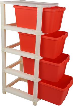 Khunt Enterprise 4 Compartments Plastic Desk Organizer Drawer