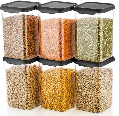FlatKitch Plastic Grocery Container  - 1100 ml
