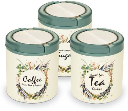 Trueware Plastic Tea Coffee & Sugar Container  - 750 ml, 750 ml, 750 ml