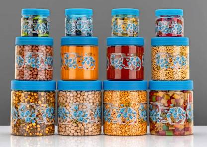 PW PENCILWALA Plastic Grocery Container  - 1600 g, 800 g, 300 g