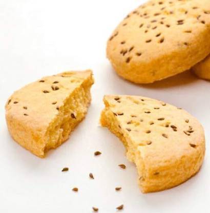 Shri Radhey Bakers Crunchy Ajwain Desi Ghee Butter Snack for Adults Kids Cookies Biscuit