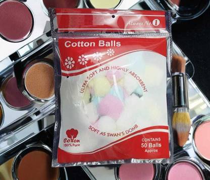 Glamezone Multicolor Cotton Balls to Remove Nail Paint and Makeup Pack of 1