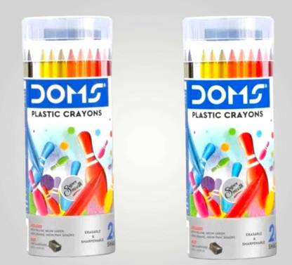 DOMS PLASTIC CRAYON (28 shade)