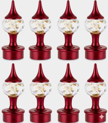 HELENSON Maroon Curtain Knobs Metal