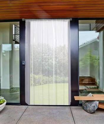 DOZIAZ 274 cm (9 ft) Long Door PVC Transparent Curtain Single Curtain