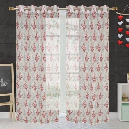 Mclimb 152.4 cm (5 ft) Net Transparent Window Curtain (Pack Of 2)
