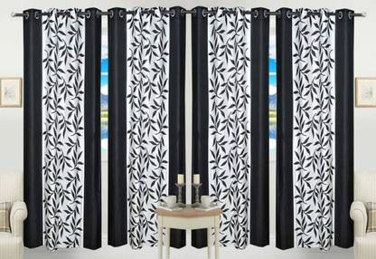 Immix 153 cm (5 ft) Polyester Semi Transparent Window Curtain (Pack Of 4)