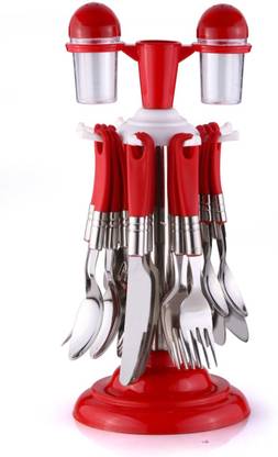 Finner Classic Cutlery Set 24 pcs Plastic, Steel Cutlery Set Disposable Steel Cutlery Set