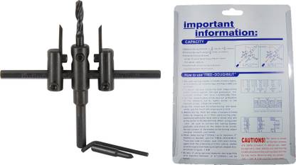 Inditrust Adjustable Wood Circle Hole Saw Drill Bit Cutter Kit Tool 30mm-120mm Wood Cutter