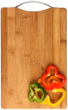 KitchenFest (34*24) Thick Wooden Bamboo Kitchen Chopping Cutting Slicing Board with Holder for Fruits Vegetables Meat Wooden, Bamboo Cutting Board