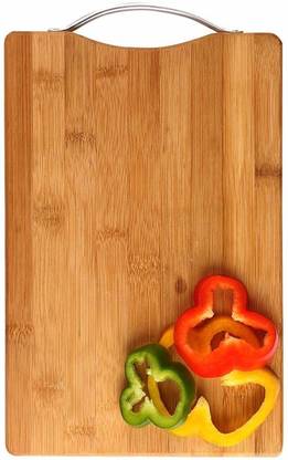 REVOLUTION Thick Wooden Bamboo Kitchen Chopping Cutting Board for Fruits Vegetables Meat Bamboo Cutting Board