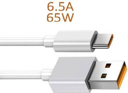 Uneek USB Type C Cable 6.5 A 1 m OEM 65W DART/VOOC USB TYPE C CHARGING CABLE