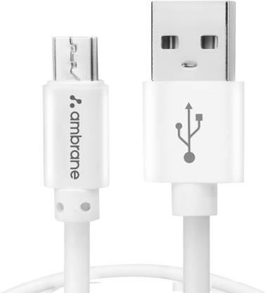 Ambrane Micro USB Cable 3 A 1 m Type C to Lightning Fast Charging Braided