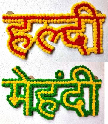 MADDYGROUP haldi mehndi board decoration items for shaadi marriage stage wedding home Pack of 2