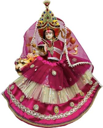 DESIGNER DEVI DRESSES Navratri Special Durga Mata Kali Mata Radha Rani(Dress for 15 Inches Idol) Dress