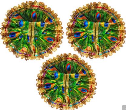 Sid pari saller laddu gopal ji feather print dress pack of 3 size 0-1no. Dress
