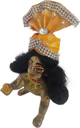 श्याम सेट ऑफ 2 कान्हा लड्डू गोपाल जी सिंपल हेयर/पगड़ी(साइज़ 0 टू 1)एनी रैंडम डेयटी ऑर्नामेंट