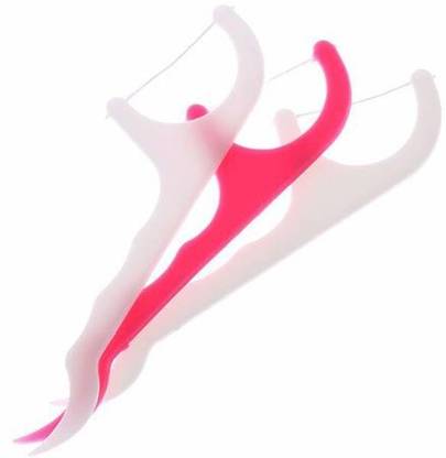 petal pink New Dental Tooth Pick Flossers Toothpick Cleaner 20pcs